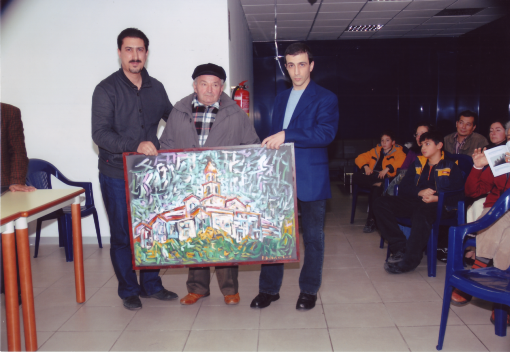 Con l'Autore del quadro